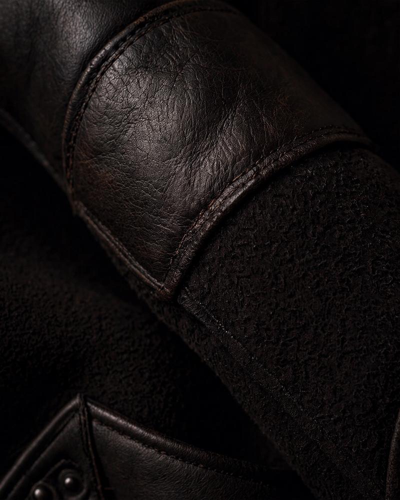 the leather-accent hoodie — glimpse